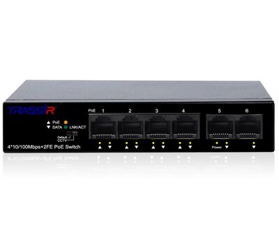 TR-NS1106-60-4POE TRASSIR PoE-коммутатор, фото  TR-NS1106-60-4POE TRASSIR PoE-коммутатор, фото [no] | domofonn.ru