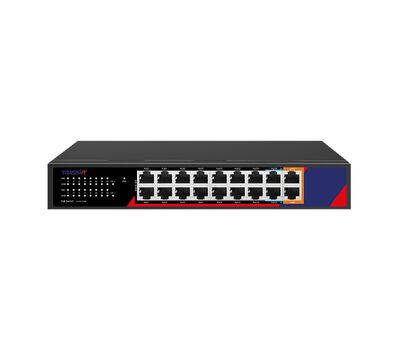 TR-NS1118-240-16POE TRASSIR PoE-коммутатор, фото  TR-NS1118-240-16POE TRASSIR PoE-коммутатор, фото [no] | domofonn.ru