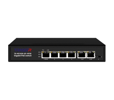 TR-NS1406-65-4POE TRASSIR PoE-коммутатор, фото  TR-NS1406-65-4POE TRASSIR PoE-коммутатор, фото [no] | domofonn.ru
