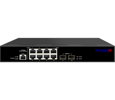 TR-NS24102S-120-8PoE TRASSIR PoE-коммутатор, фото  TR-NS24102S-120-8PoE TRASSIR PoE-коммутатор, фото [no] | domofonn.ru